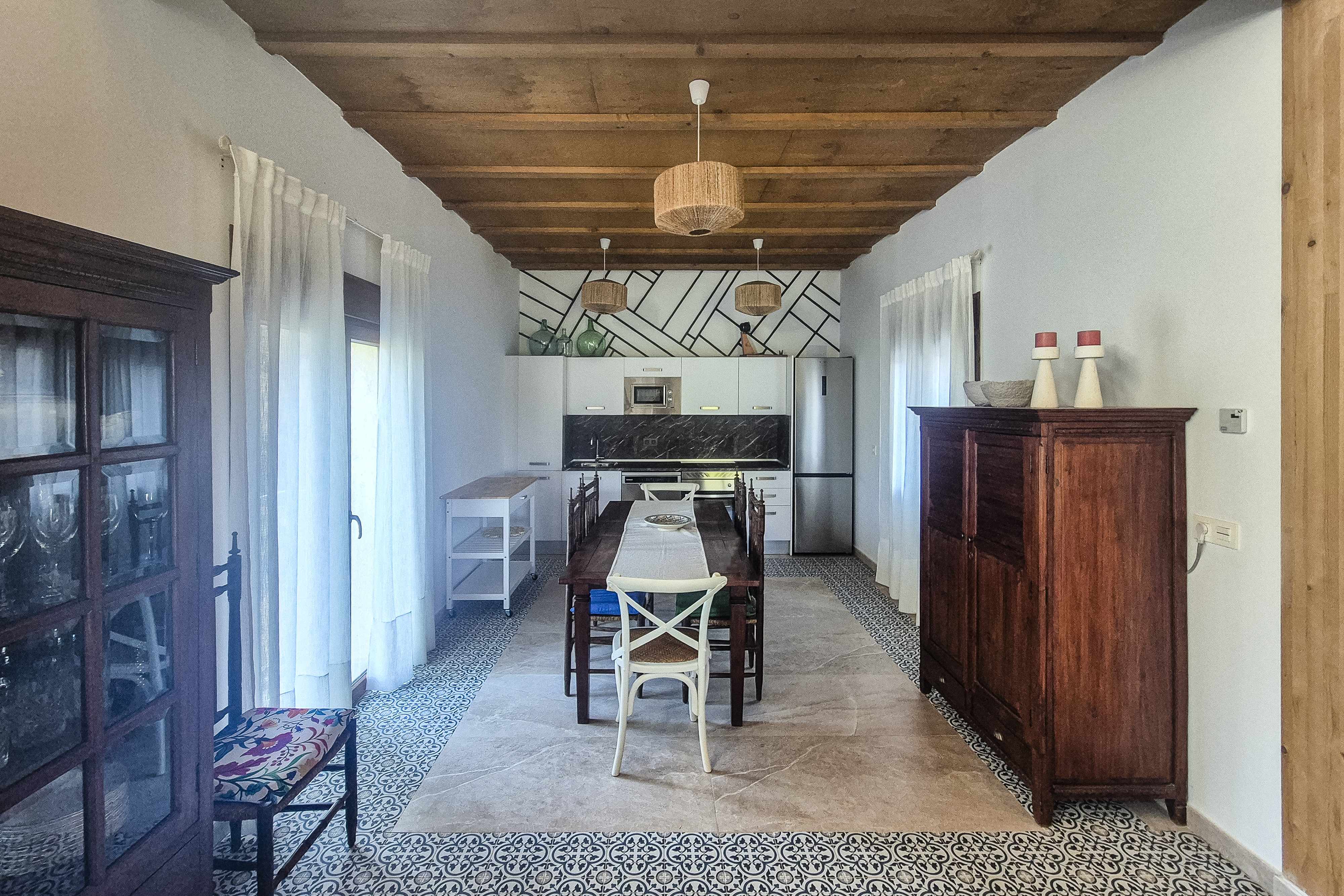 Cocina y comedor de la casa rural